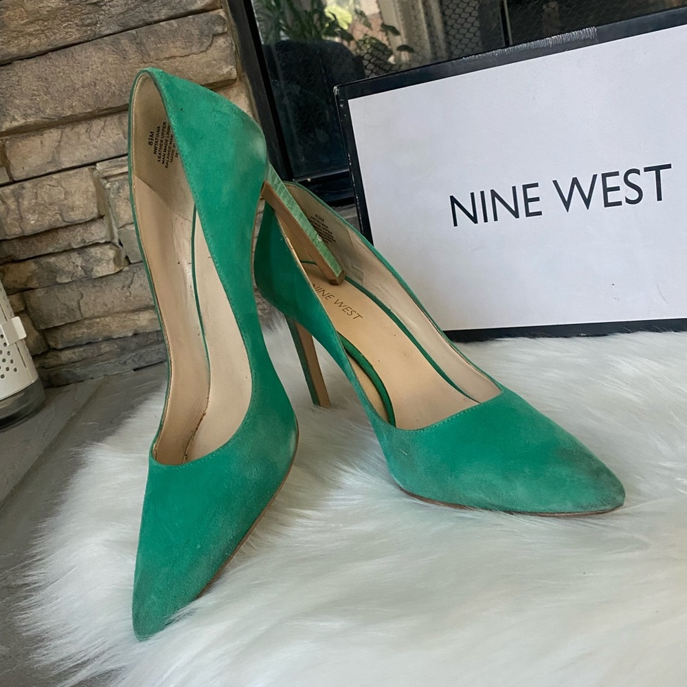 Nine West green heels